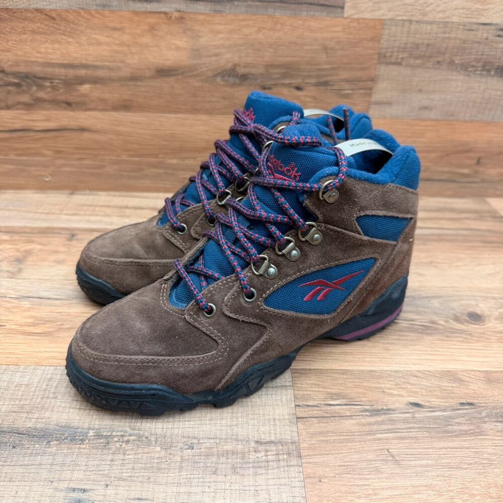 Vintage Reebok Women's size US 6 Outdoor Hiking Shoes Brown Leather & Fabric